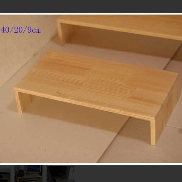 Solid Wood Desktop Bracket Computer Monitor Elevated Shelves Bracket