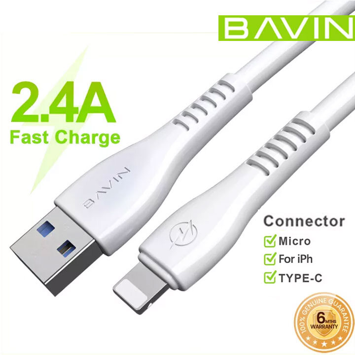 BAVIN Fast Charging Cable for Micro/iPh/Type-C, 1 Meter