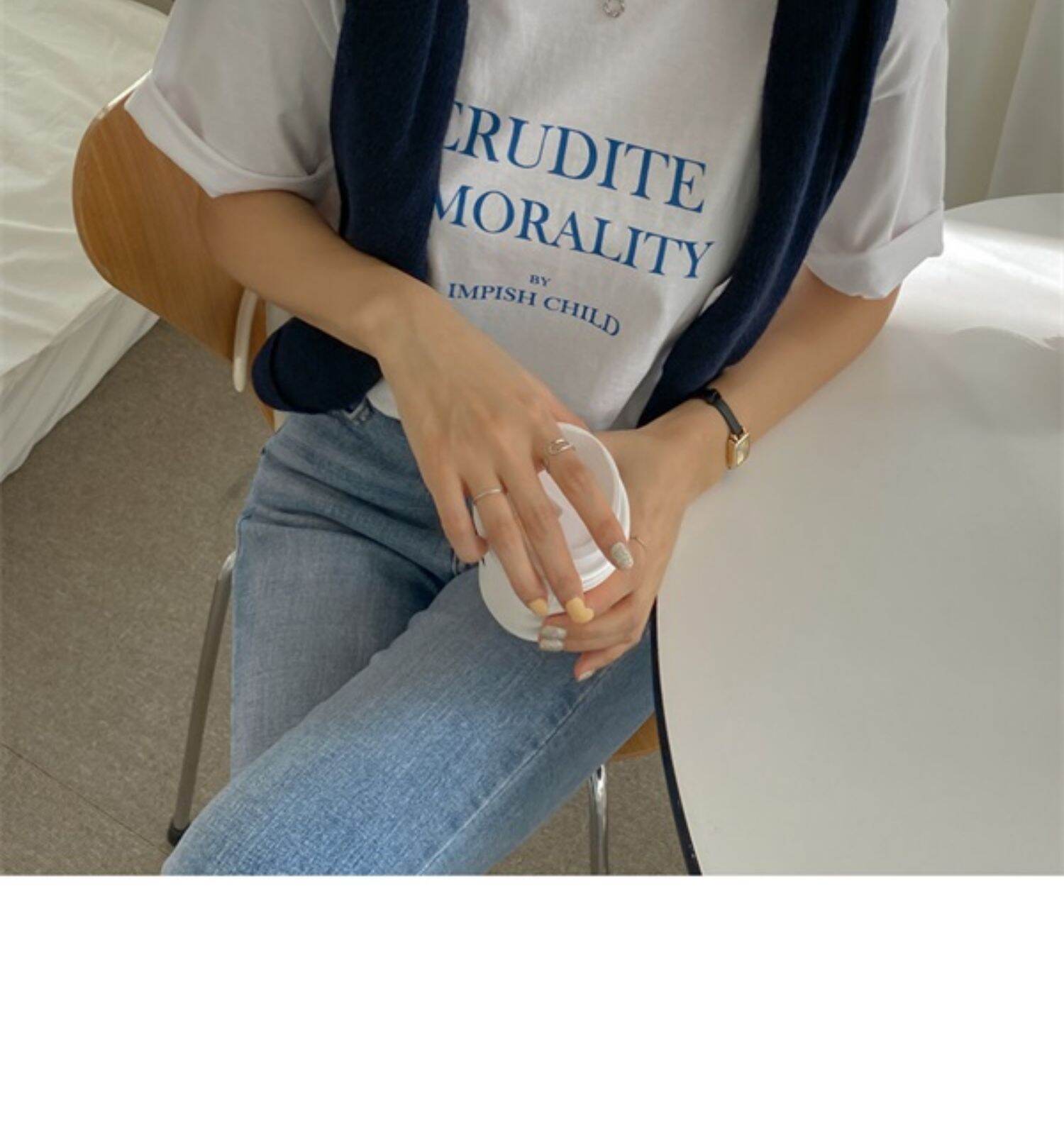 Light Blue High Waist Straight Leg Jeans Women's Slimming Elastic Cotton Stretch Denim Pants Spring Autumn Winter Fashion · v2