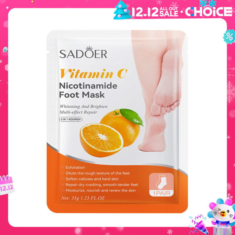 Mặt nạ dưỡng trắng da chân SADOER Vitamin C Niacinamide (Bản quốc tế)