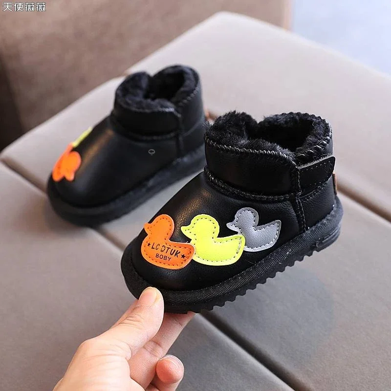 Toddler Cotton Shoes For Little Girls Aged 0-1-2-3 Autumn And Winter One And A Half Years Old Baby Girl Princess Cotton Shoes Snow Boots