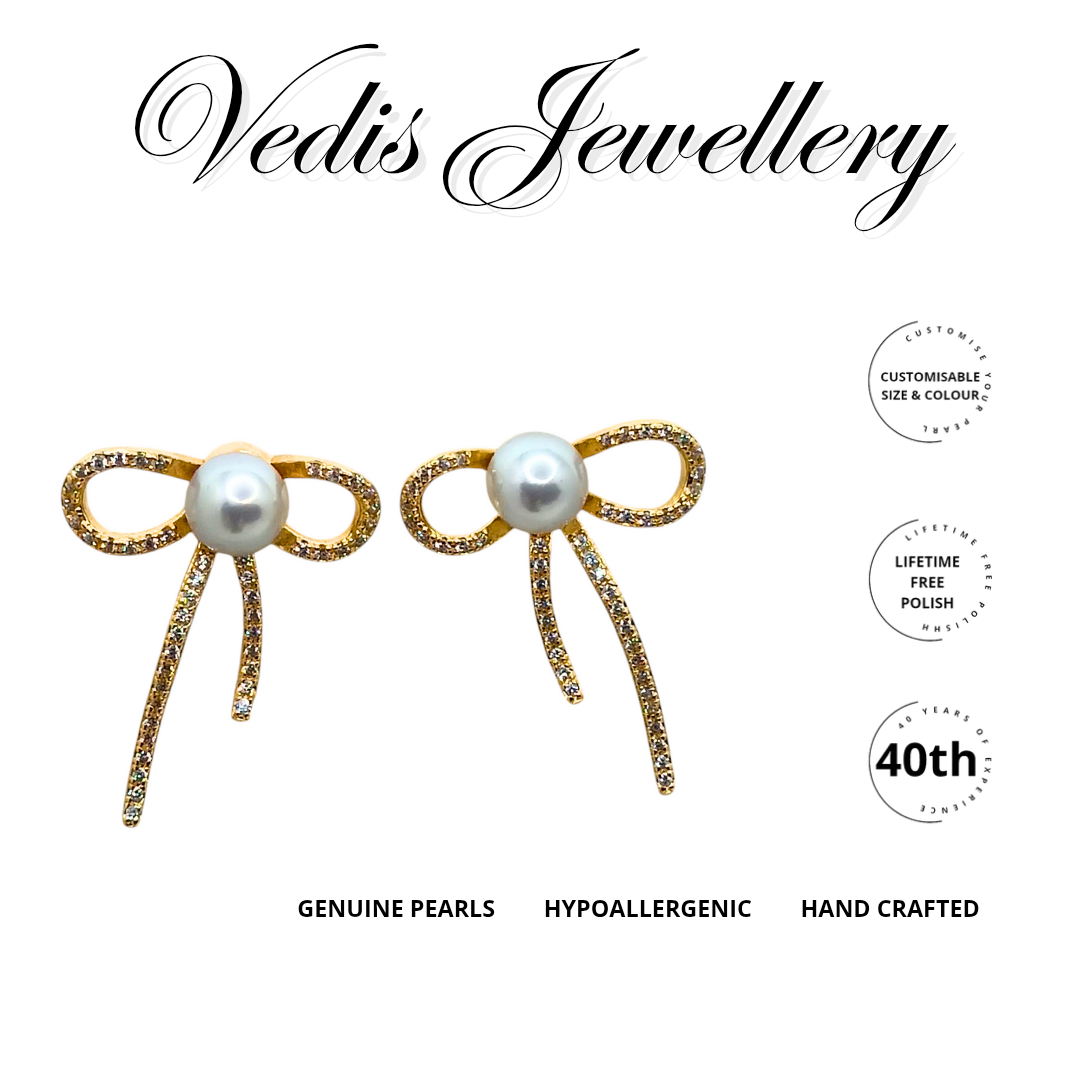 Vedis "Beau" Premium Sea Pearl 5.5mm-6mm Earring