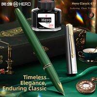 HERO | Writing Practice Suitable Adult and Student Use Calligraphy Fountain Pen Dark Tip Replaceable Ink Cartridge