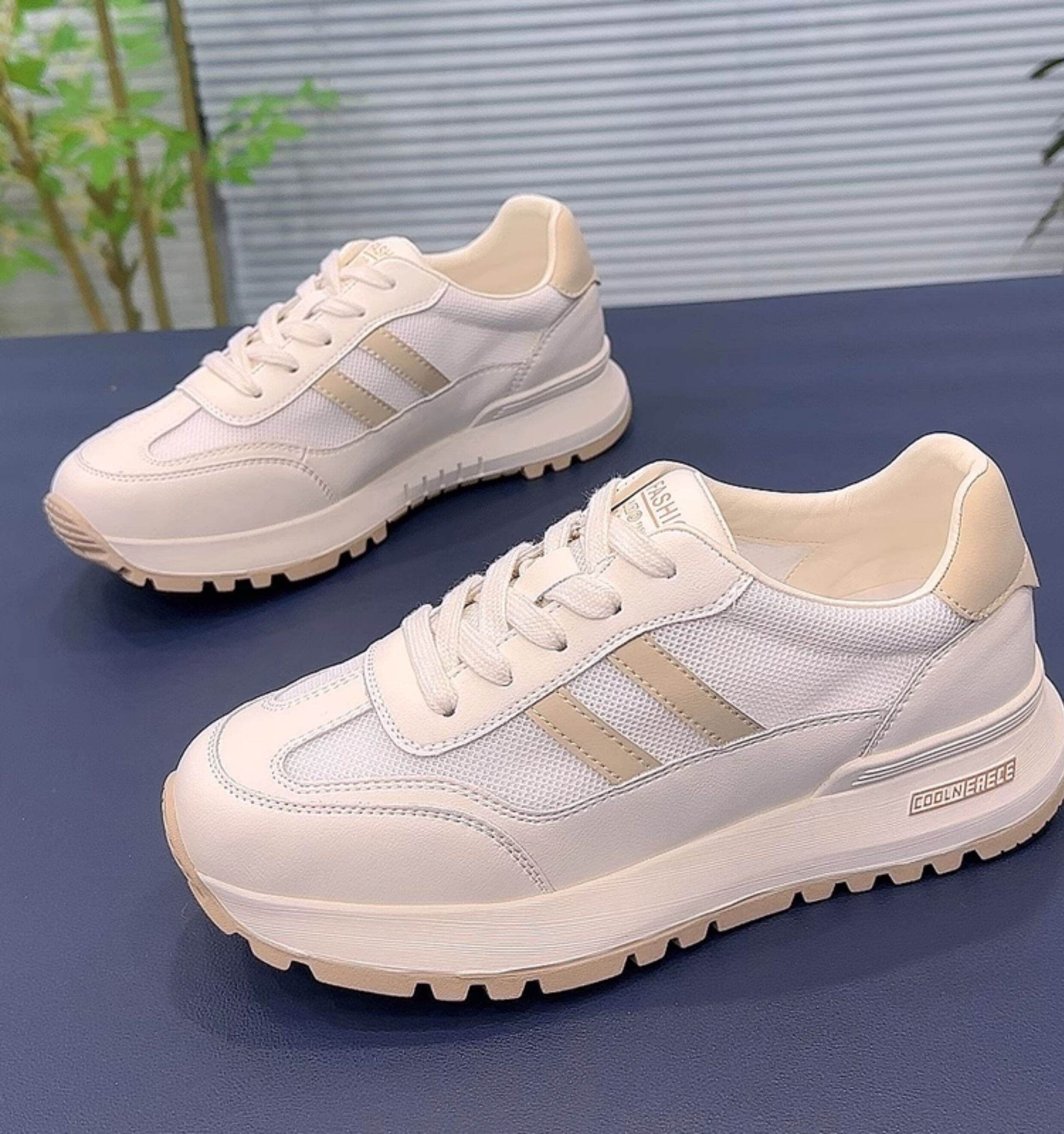 Zapatillas de malla de verano para mujer, zapatillas deportivas informales, estilo papá, modernas, sin cordones, punta redonda, tacón medio, calzado cómodo y a la moda