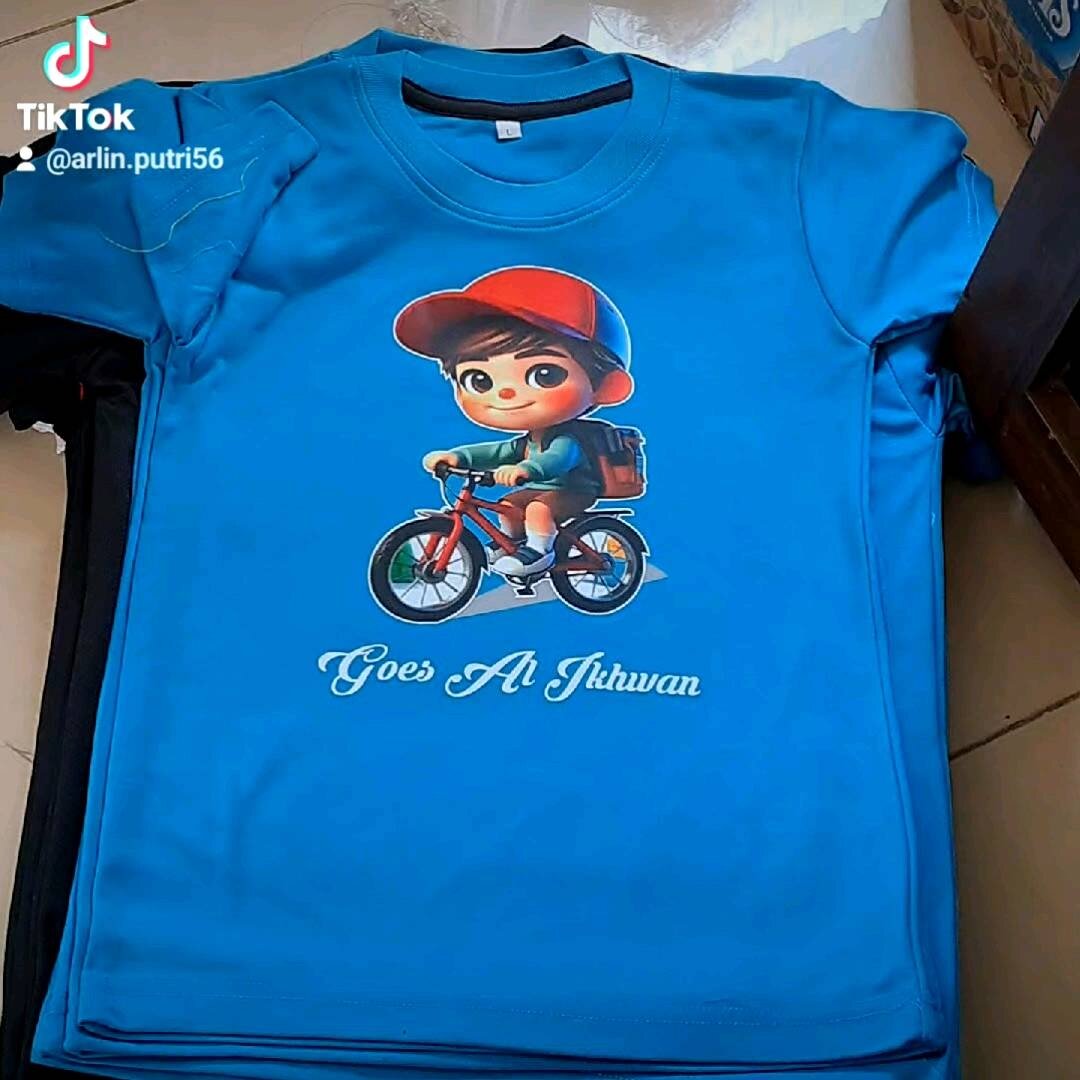 KAOS / BAJU ANAK GRATIS SABLON NAMA USIA MINIMAL 2-11 tahun