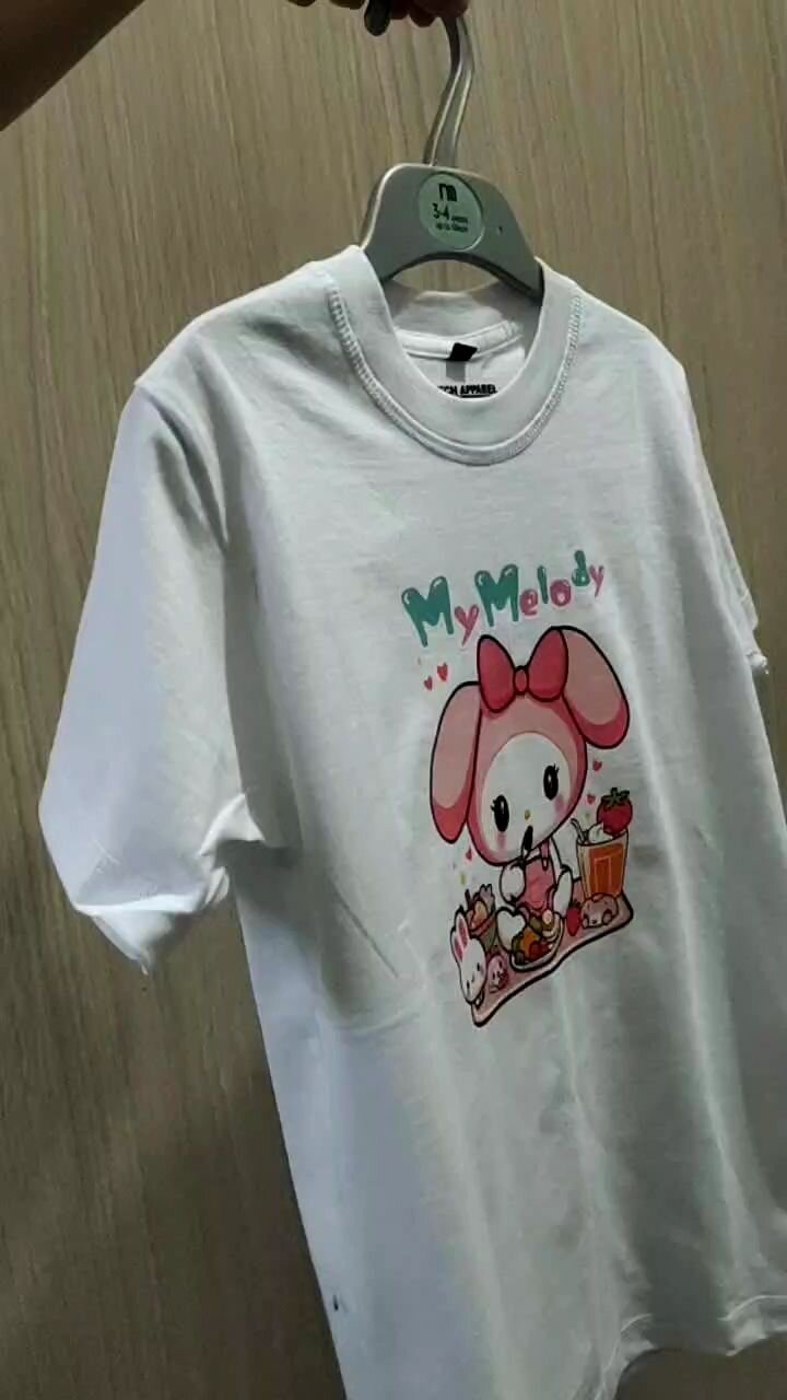 100rb Dapat 4 Pcs Kaos Anak Wanita Motif My Melody Bahan Katun