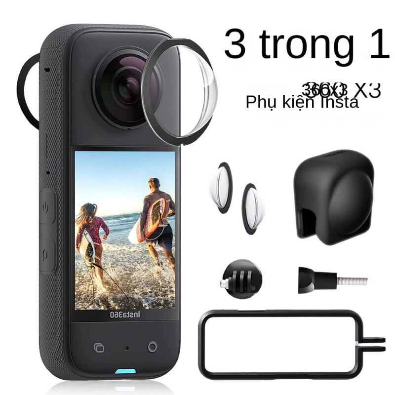 Insta360 X3 Lens Cap Protector + Protection Frame + Lens Guards for Insta 360 X3 Camera Protector Set Anti-scratch Accessories