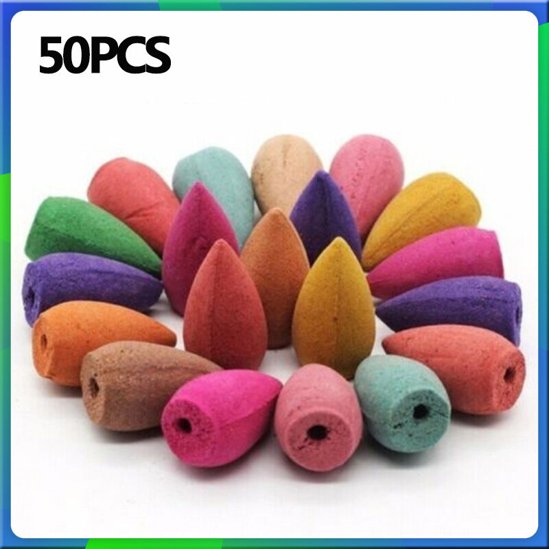 Mixed Waterfall Smoke Backflow Natural Incense Cone Incense Sandal Lavender Multi-scented Suitable for Places Tea Room Yoga Room