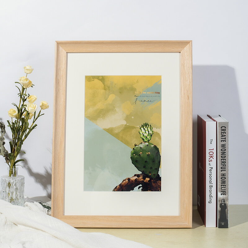 Simplicity Solid Wood Photo Frame Wall Mounted