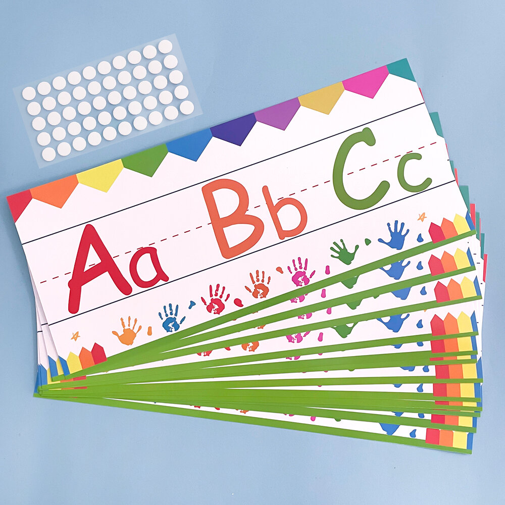 English Alphabet Math Number Learning Cards Homeschool Classroom Wall Decorations 26 Letters & 1-10 Numbers Educational Posters