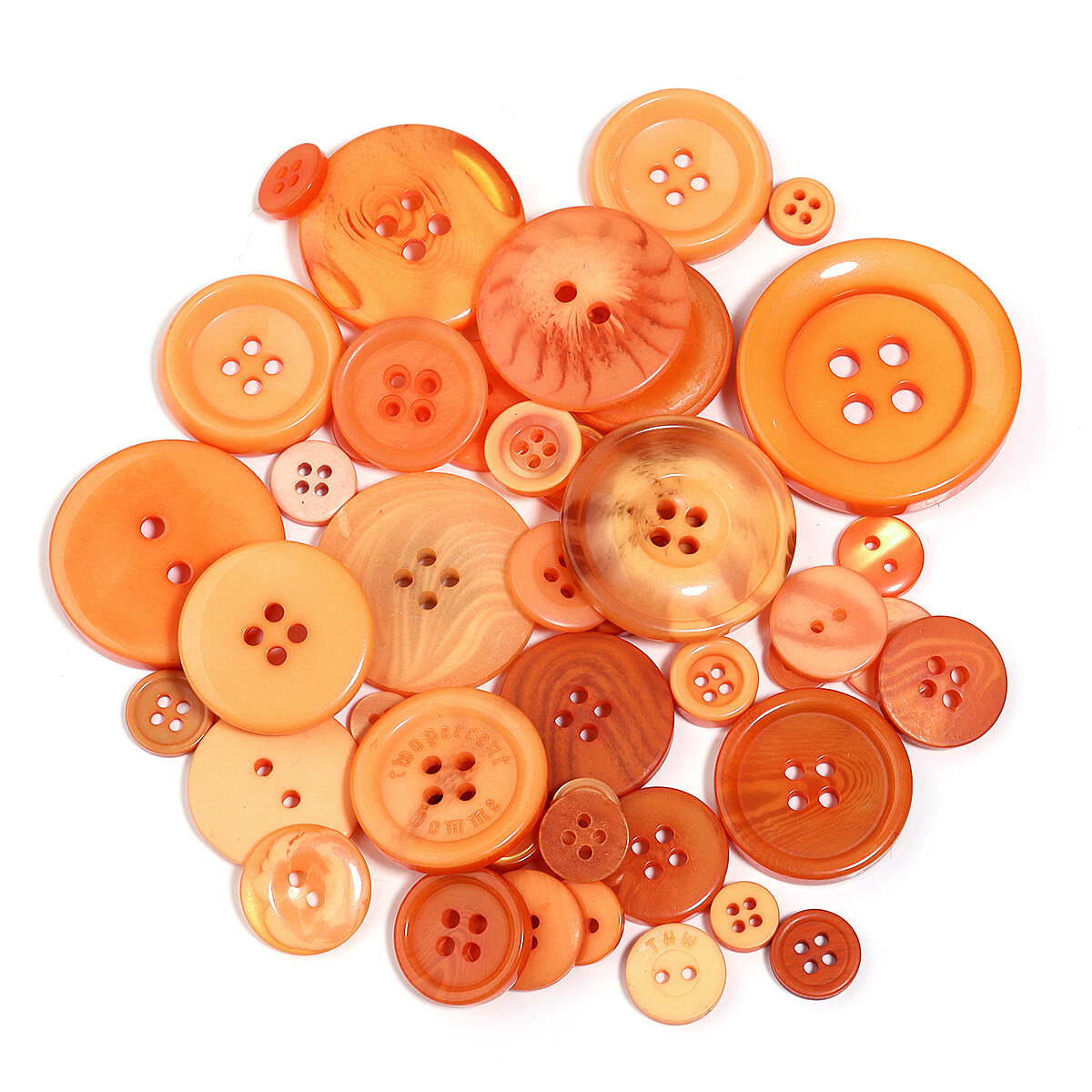 50g/pack Colorful Round Resin Buttons Assorted Sizes Bulk Buttons For DIY Handmade Scrapbook Crafts Sewing Clothing Accessories