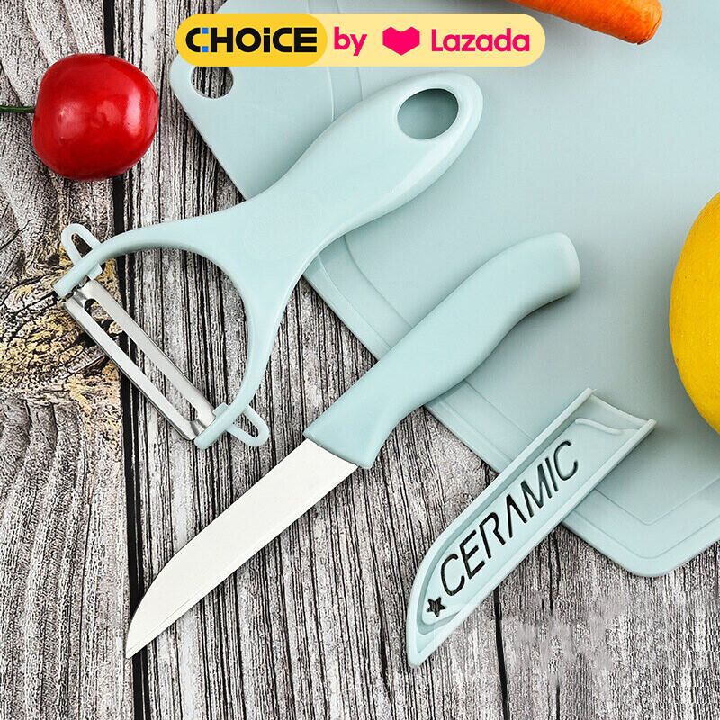 Bộ Dao Thớt Gọt Rau Củ Quả Đa Năng 3 Món Nạo Dụng Cụ Cắt Tiện Lợi