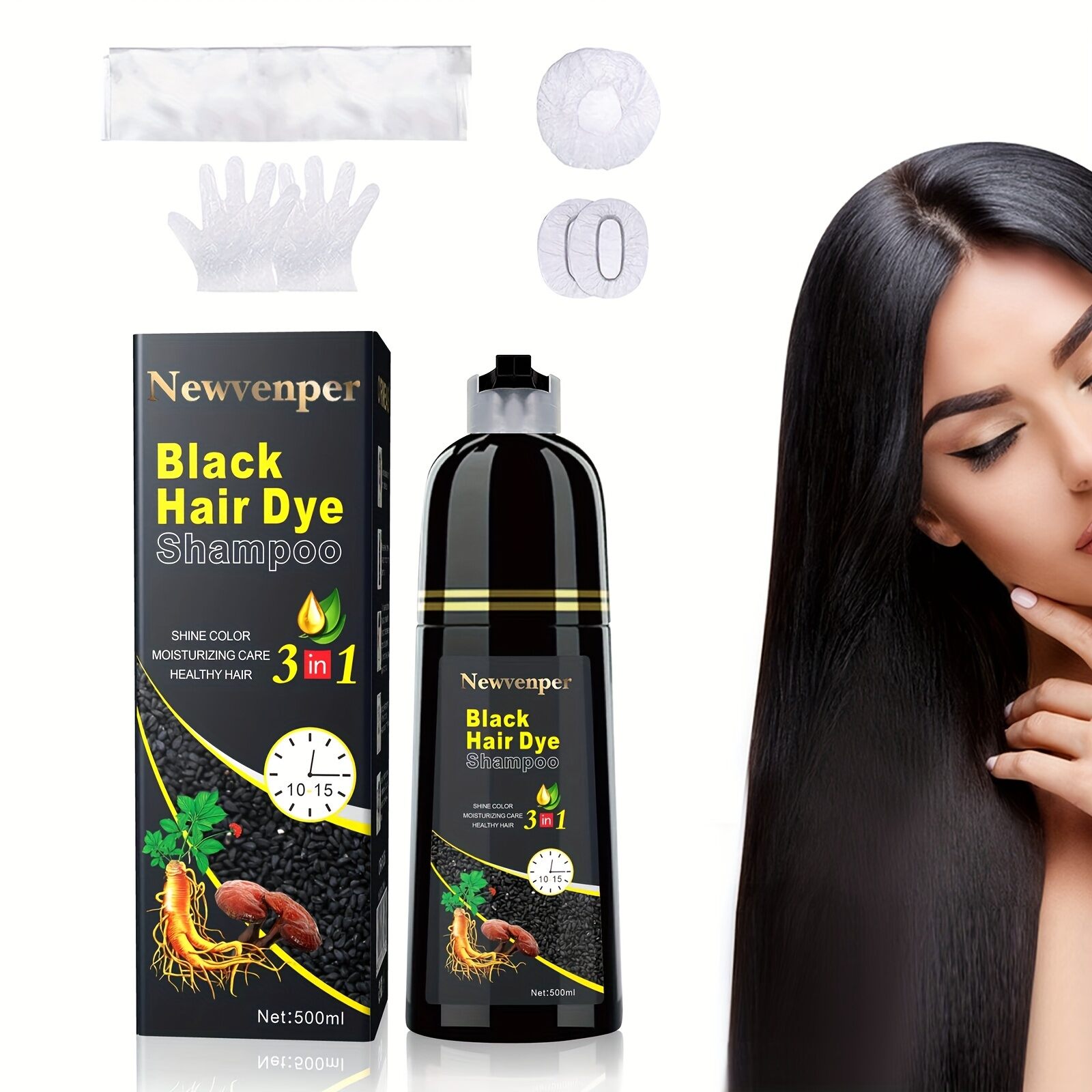 Natural Black Hair Shampoo - Polygonum Multiflorum Essence For