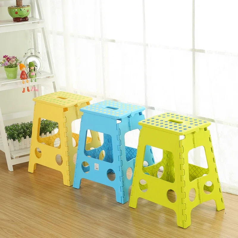 Xinxin Large Folding Stool Dining Table and Chair 45cm Plastic a High Stool Adult Home Use Simple Portable Space-Saving Pedal