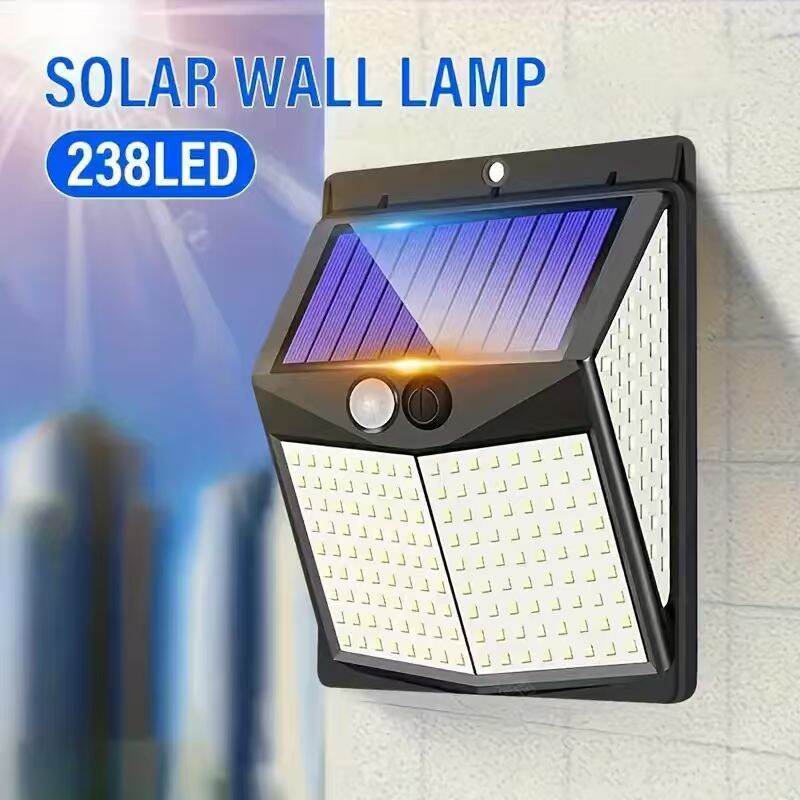 Outdoor Solar Wall Lamp Motion Sensor Led Lights Waterproof Outdoor Solar Lamps for GardenPatio Yard Solar-Powered Lighting