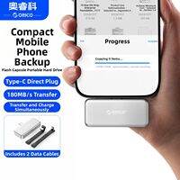 ORICO | Portable External Hard Drive for iPhone 16 Storage Solid State USB Drive Magnetic 2TB 180MB/s Transfer and Charge Simultaneously