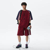 American Tie-Dye Striped Mens Summer Sport Set