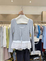 YOULIZHIHUA | Bohemian Early Spring Spacious Sweet Elegant Slim Long Sleeve Lace Edge Cardigan