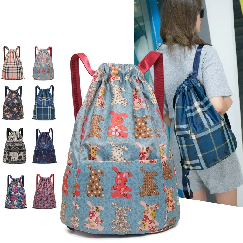 2021 New Printing Lightweight Backpack Women's Large Capacity Canvas Mom Bag Nylon Oxford Cloth Travel Backpack Fashion