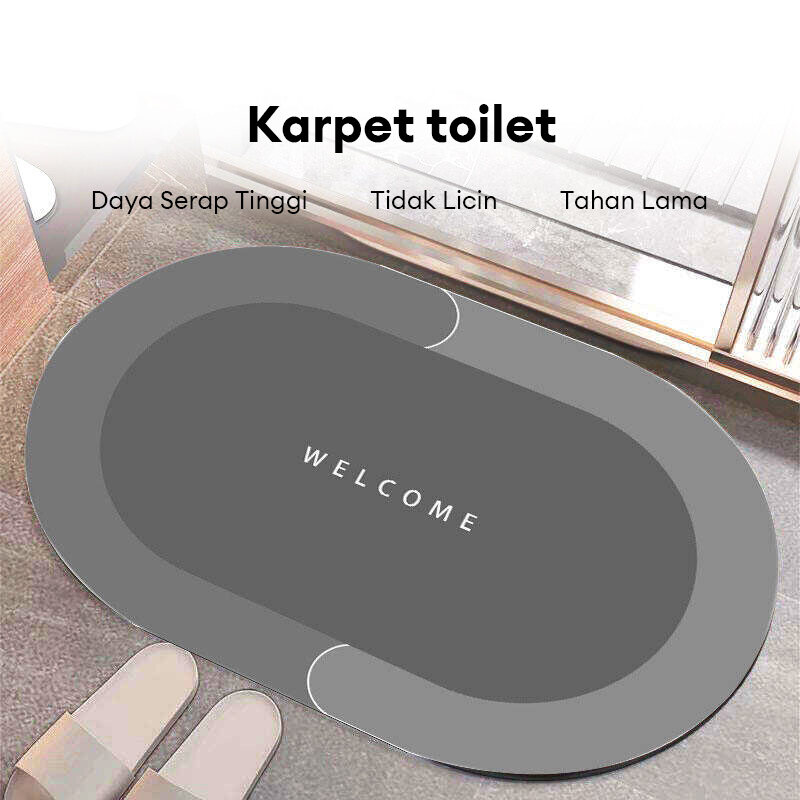 ON Keset Kamar Mandi Kekinian Nyerap Air 40x60cm | Keset Kaki Anti Bau | Keset Kamar Mandi | COD Harga  8,900 rupiah*Gratis Ongkir