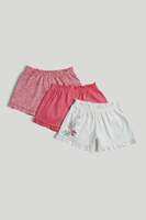 Mothercare Girl Island Charm 3 Pack Jersey Shorts