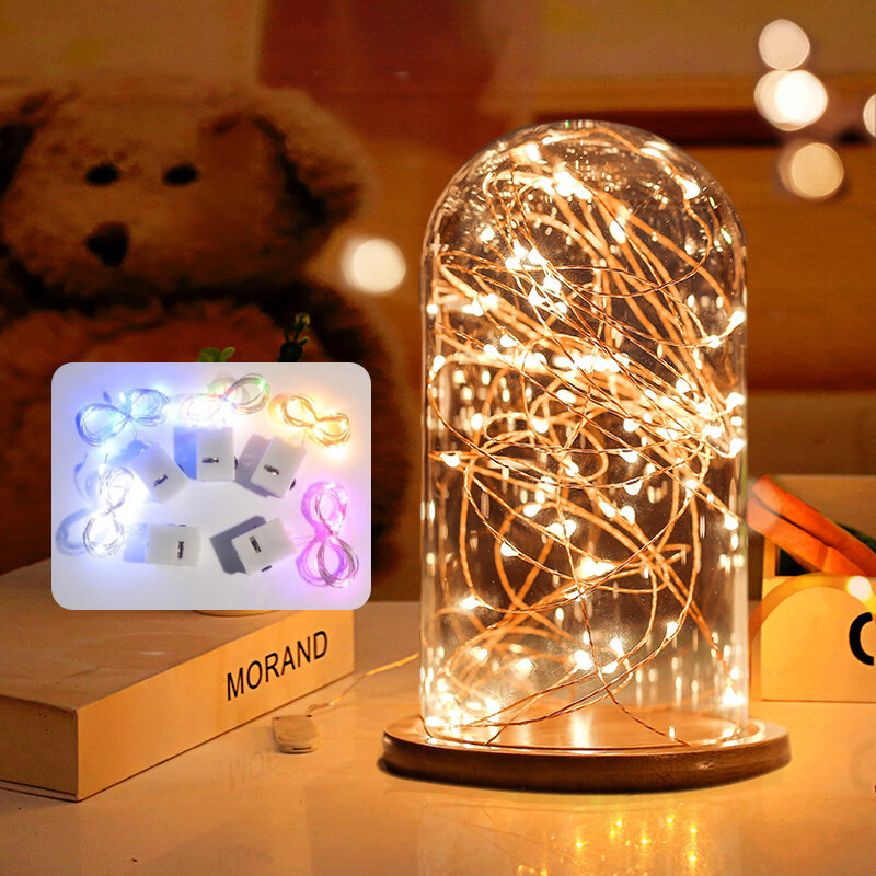 led fairy string light 1m 2m battery operations buton waterproof lamp for diy gift box wedding ราคา 16 บาท*ส่งฟรี