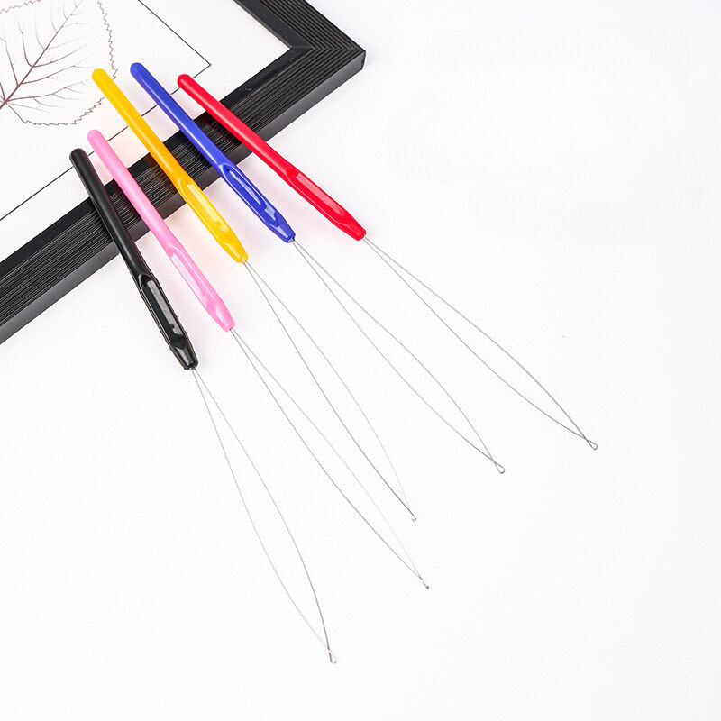 Bead Threading Tool Set Multicolor Plastic Needle Threaders for Beading and Craft Projects with Crochet Hook and Lead Threader