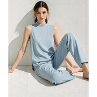 AMII | Sleeveless Asymmetrical Satin Blouse