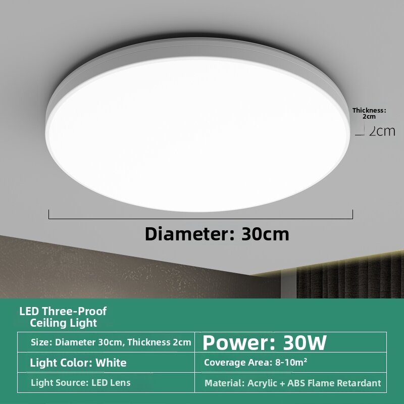 simcNc | Ultra-thin Waterproof Modern LED Ceiling Light