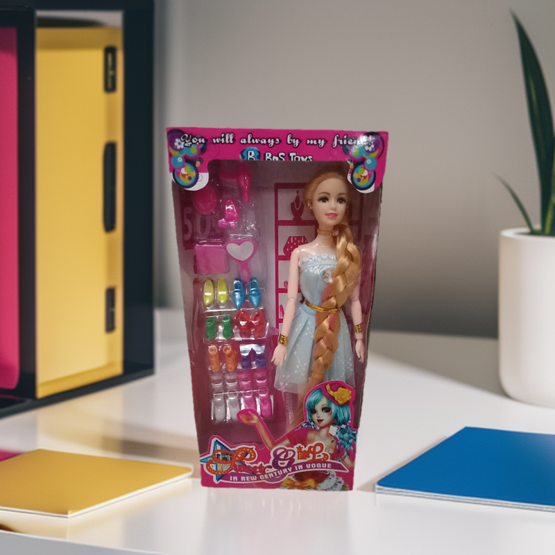 Beautiful Barbie Doll with Trendy Shoe Collection. 