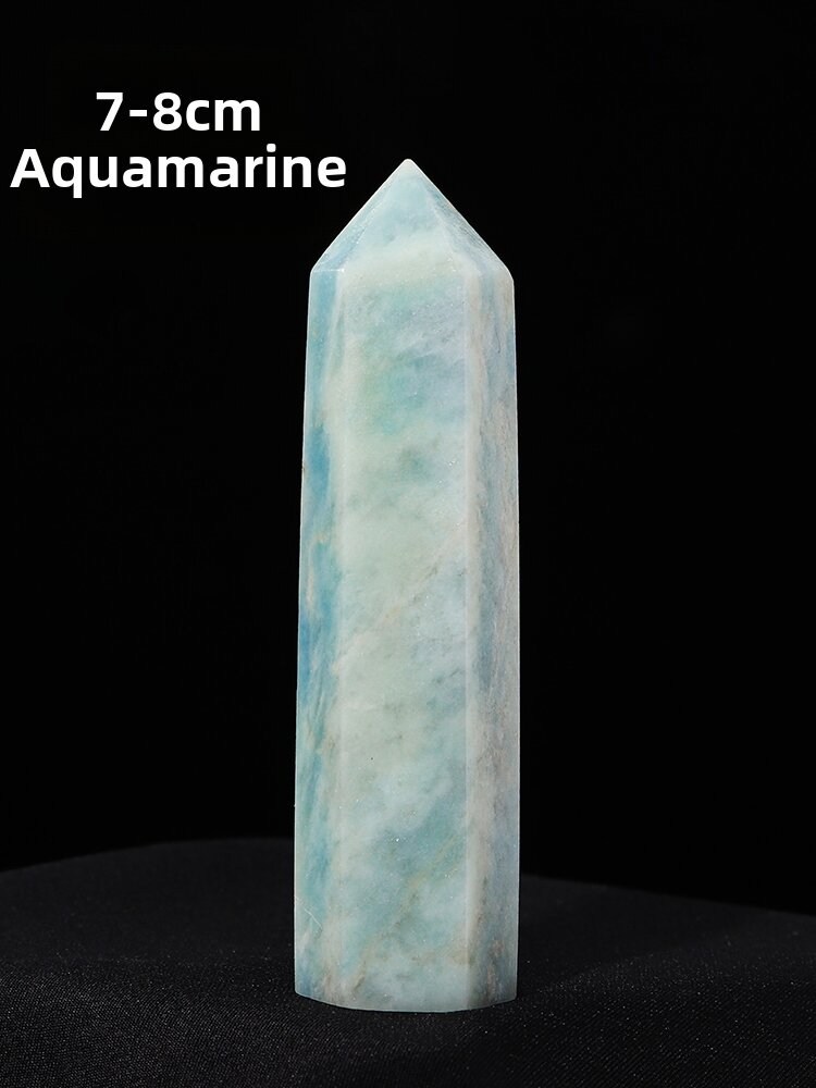 Natural Fluorite Crystal Single Point Pillar Decorative Item