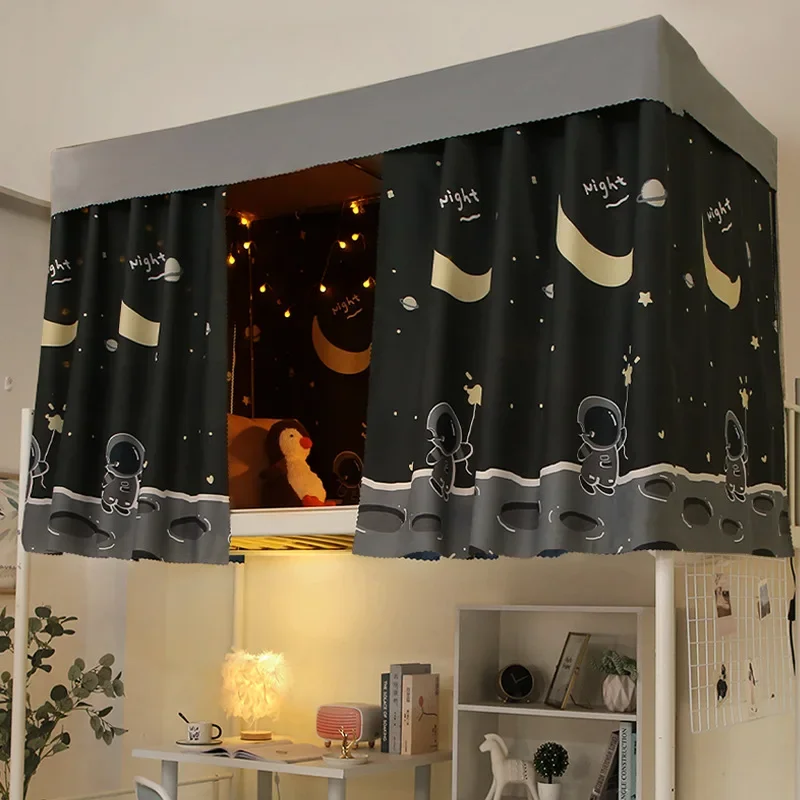Dormitory Bed Curtain Student Light Shade Upper and Lower Bunk Women's Bed Dormitory Men's Bed Enclosure Cloth Bunk Bed Curtain