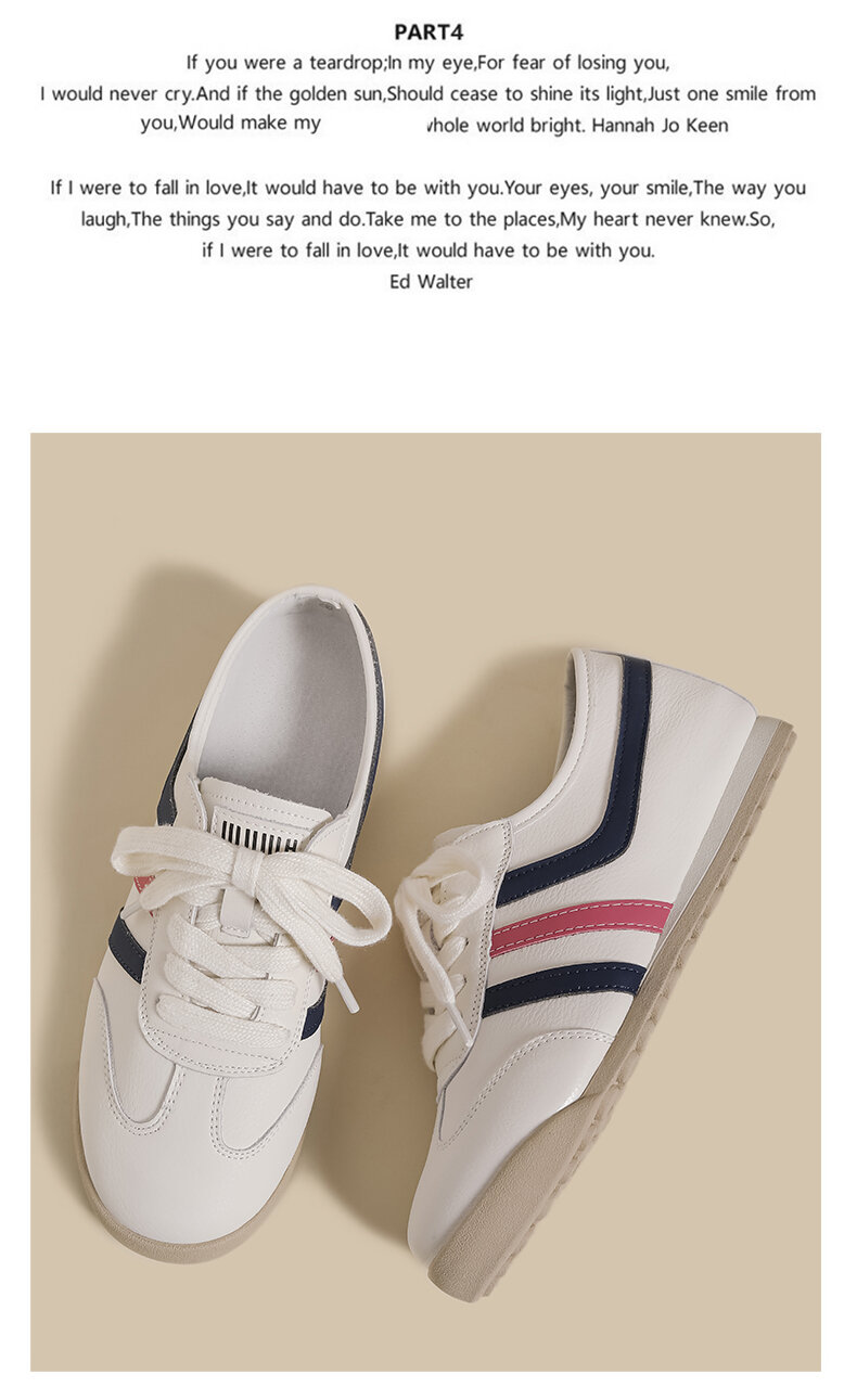White Dequn Shoes Women's Casual Flat Bottom Sports Fashionable Spring Autumn New Style Versatile Dad Sneakers Comfortable Rubber Sole · v11