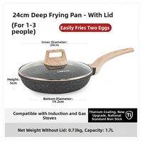 CAROTE | Titanium Non-Stick Maifan Stone Frying Pan 23cm for Steak Omelette Induction Cooker Compatible Home Kitchen Use