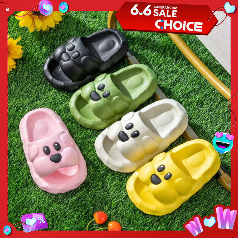 Dép bánh mì siêu nhẹ cho bé trai bé gái hình cún mắt đen siêu nhẹ mùa hè