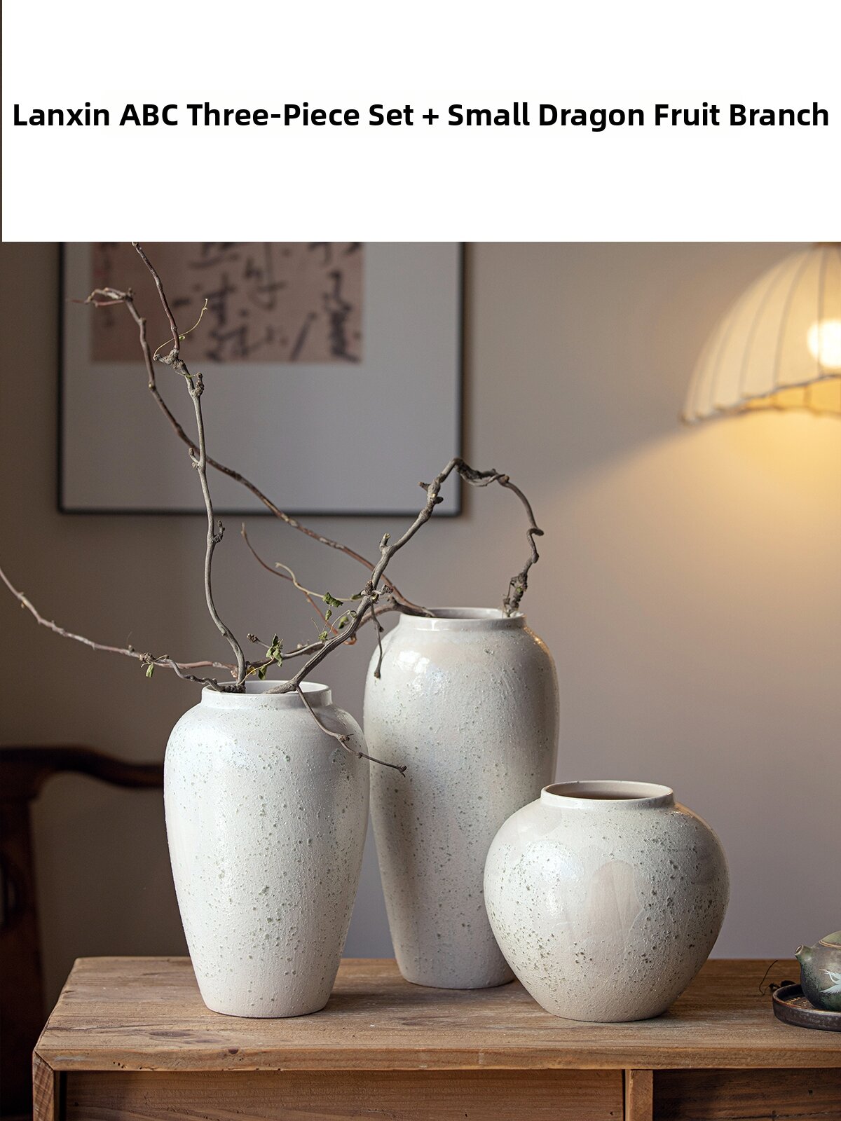 LANLIN | Handmade Water Cultivation Ceramic Flower Vase Wabi Sabi Style