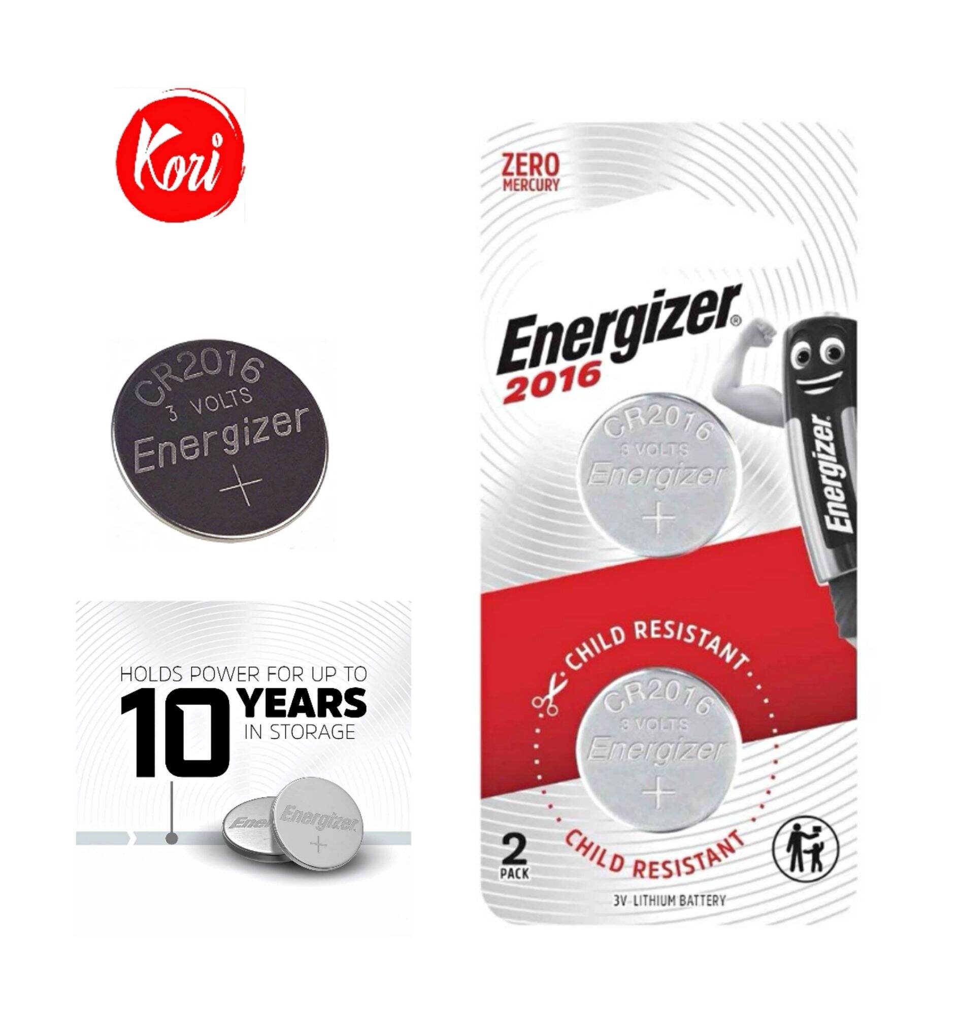 Bundle of Energizer CR2016 Lithium Coin Cell Battery