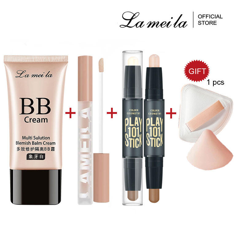 LAMEILA Makeup Kit: BB Cream, Concealer, Contour Highlighter Stick