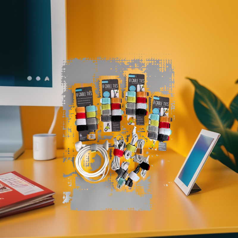 8 Pieces Velcro Cable Tie Organizer Set. 