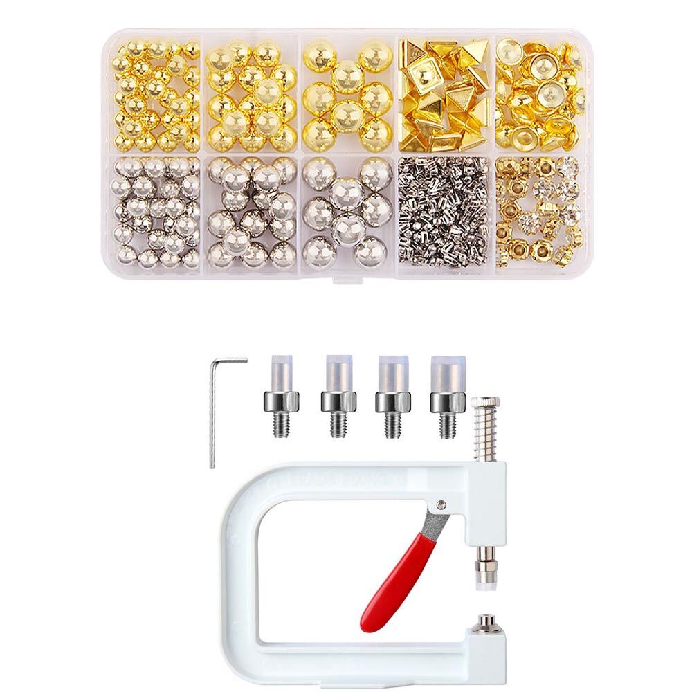 Handmade Beads Pearl Rivet DIY Rivet Setting Kit Machine DIY Clothing Tool Pearl Rivet Buttons for Best Decoration