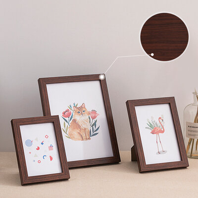 Simple Solid Wood Square Photo Frame Stand Wall Hanging 6 7 8 10 A4 A5 Size Engraved Home Decorative Picture Frame