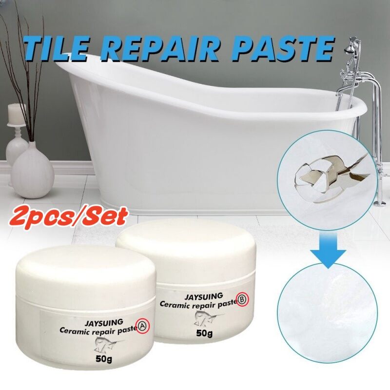 Porcelain & Ceramic Repair Kit – Non-Toxic Epoxy For Tubs, Sinks, Tiles, Marble, Quartz (100g)