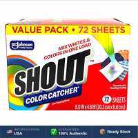 SHOUT Color Catcher 72 Sheets | No More Color Run | Imported from USA