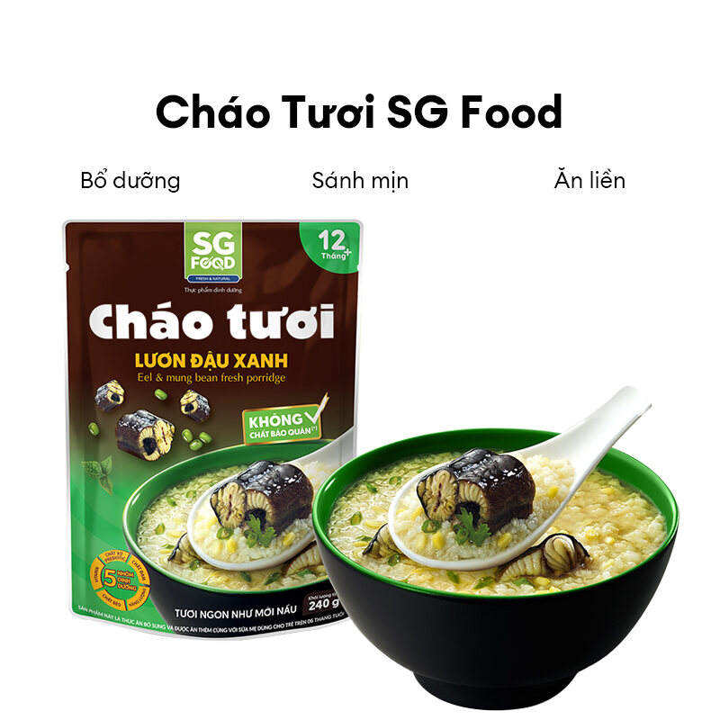 Cháo Tươi Sài Gòn Food Lươn & Đậu Xanh 240G