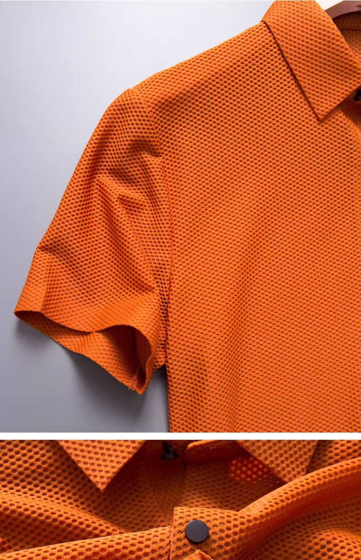 Polo rossa da uomo a manica corta per banchetto nuziale a manica lunga, business casual, vestibilità standard, alla moda, per papà e sposo