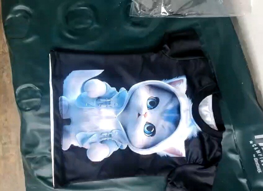 Baju Kaos Atasan Anak-anak Perempuan Laki-Laki Kucing Gembul Baju Anak 3D Printing Umur2-12 tahun