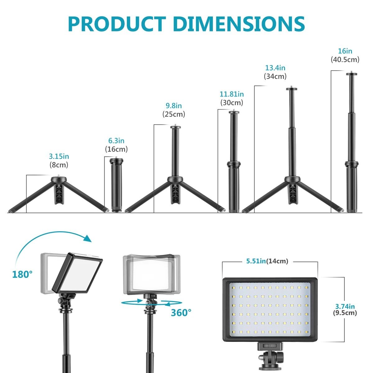 neewer 5600k dimmable led panel