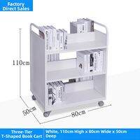 TONGGUMO | Silent Multi-purpose Cart Library Supermarket 3-step Ladder