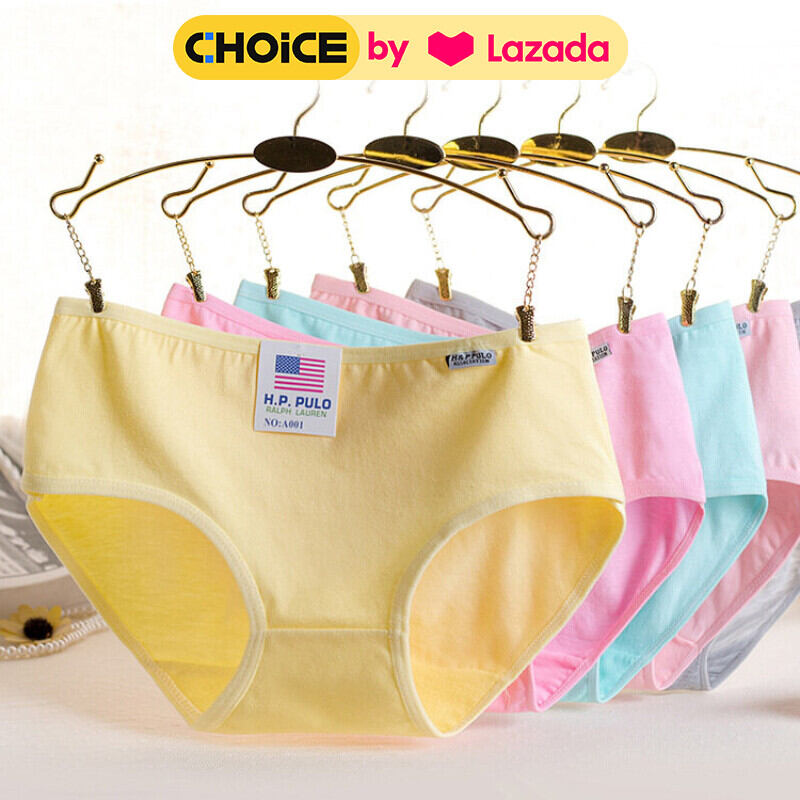 Lizida ขนาดพิเศษ L-XXL ผู้หญิงผ้าฝ้ายสีทึบกางเกงไร้รอยต่อยืดหยุ่นกางเกงชั้นในระบายอากาศ ราคา 18 บาท*ส่งฟรี