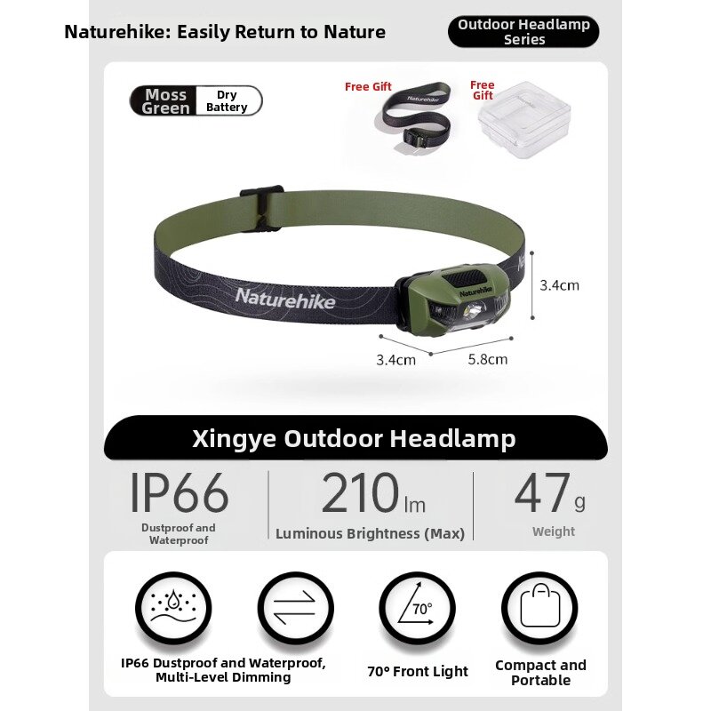 NatureHike | Waterproof Portable Headlamp for Outdoor